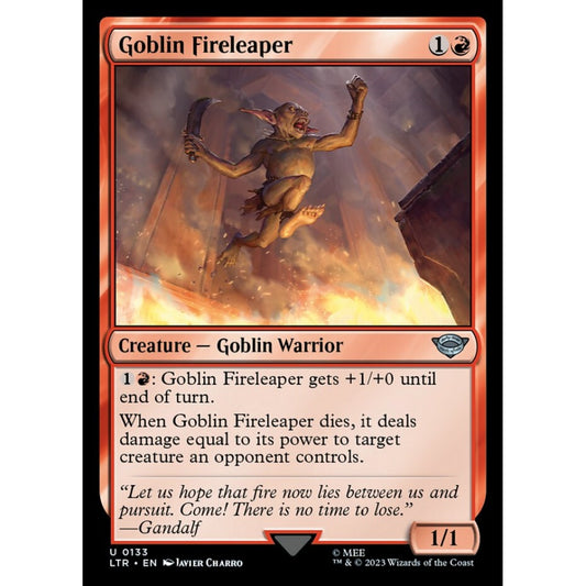 Goblin Fireleaper, uncommon, 133, Magic the Gathering, The Lord of the Rings: Tales of Middle-earth