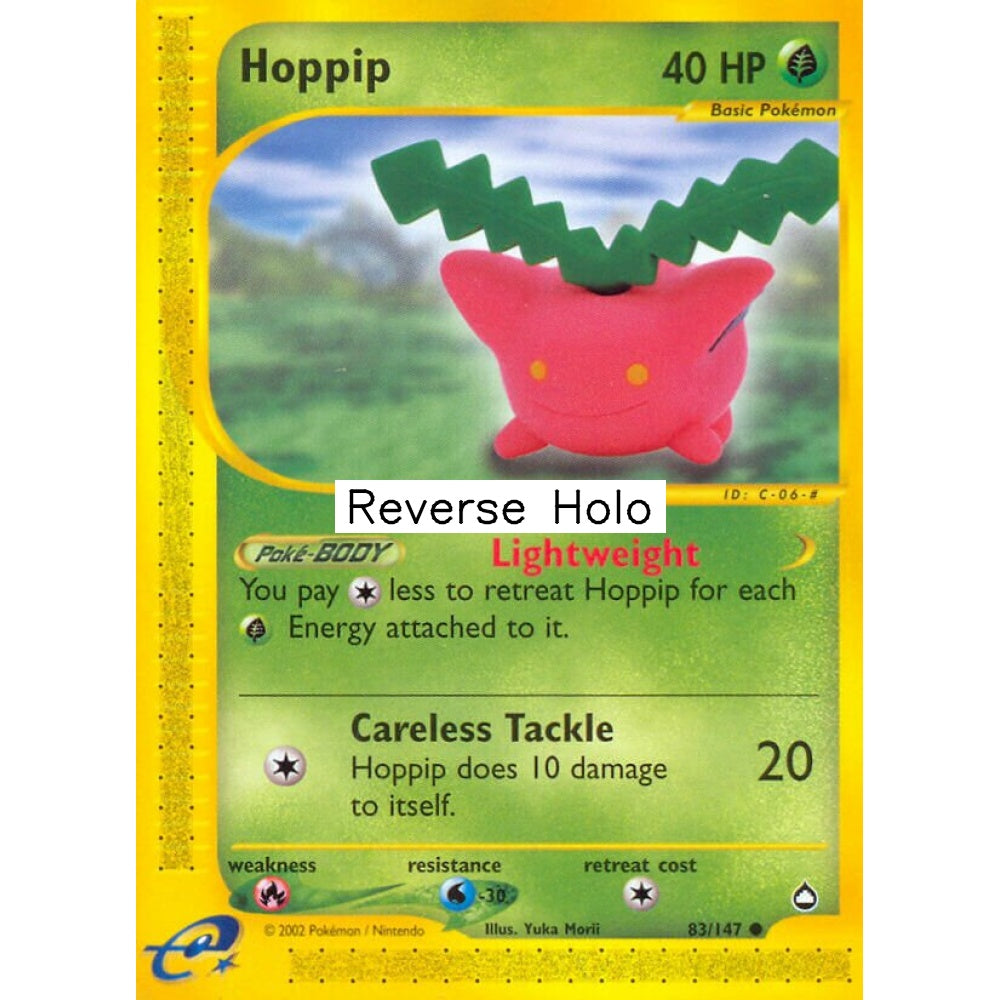 Hoppip Common 83/147 Pokemon Card Game Aquapolis