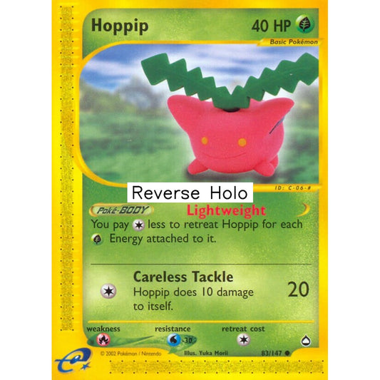 Hoppip Common 83/147 Pokemon Card Game Aquapolis