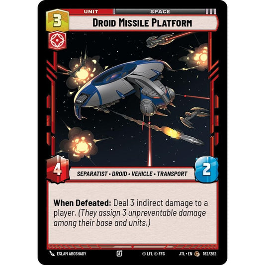 Droid Missile Platform, C, JTL 162), Star Wars Unlimited