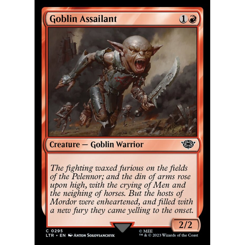 Goblin Assailant, common, 295, Magic the Gathering, The Lord of the Rings: Tales of Middle-earth