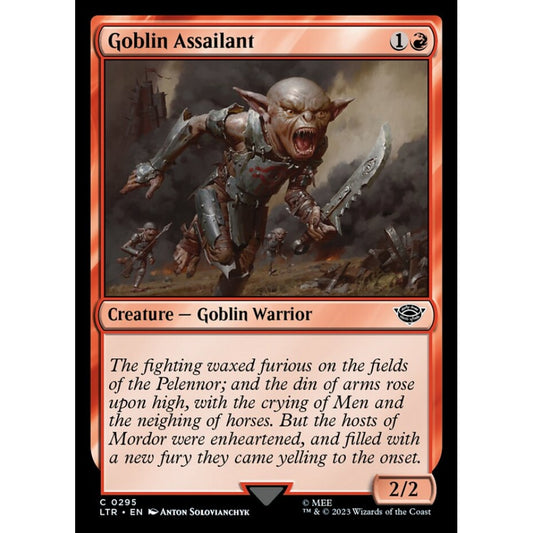 Goblin Assailant, common, 295, Magic the Gathering, The Lord of the Rings: Tales of Middle-earth