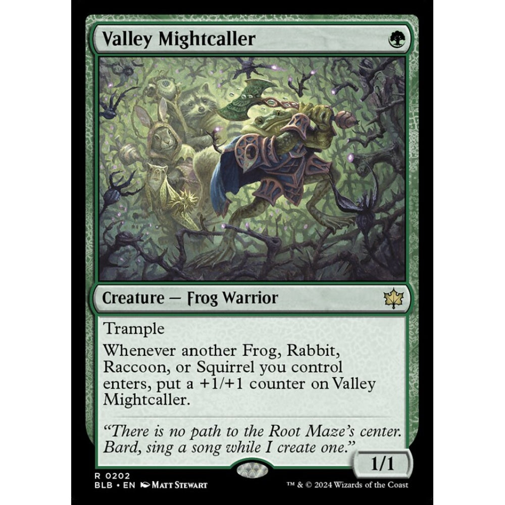Valley Mightcaller, 202, rare, Magic: The Gathering, Bloomburrow