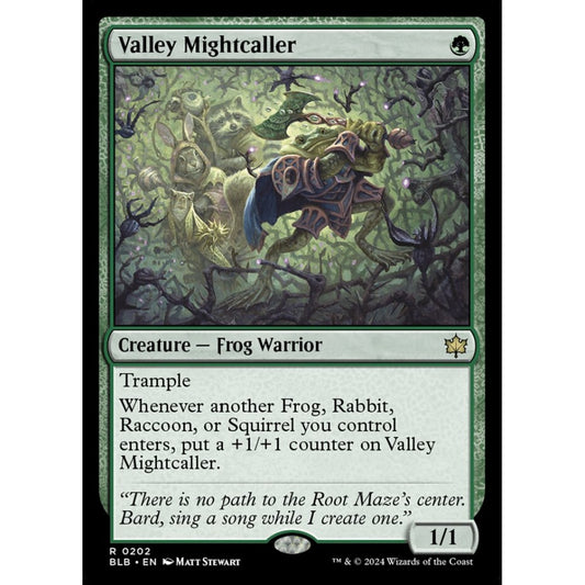 Valley Mightcaller, 202, rare, Magic: The Gathering, Bloomburrow