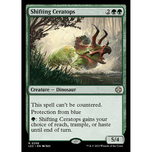 Shifting Ceratops, rare, 258, Magic the Gathering, The Lost Caverns of Ixalan Commander
