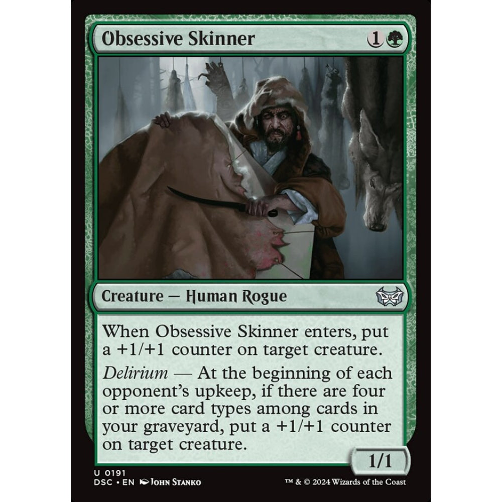 Obsessive Skinner, 191, uncommon, Magic: The Gathering, Duskmourn: House of Horror