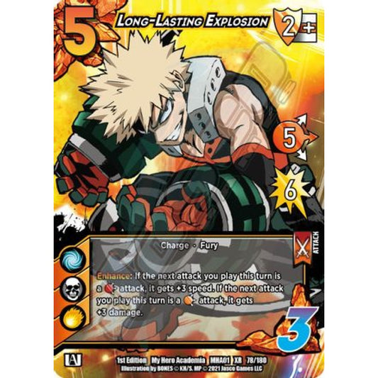 Long-Lasting Explosion, 78/180, XR, UniVersus, MHA01 My Hero Academia