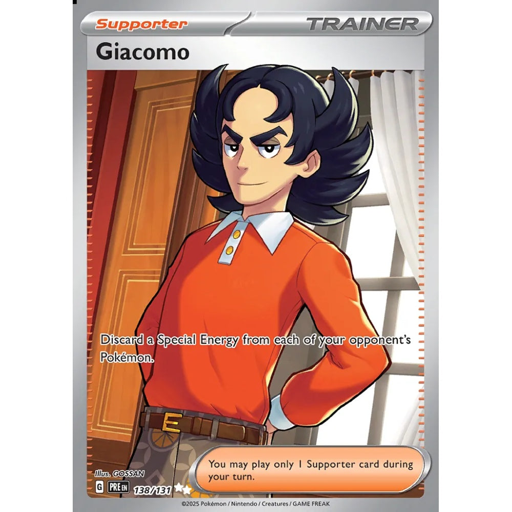 Giacomo Ultra Rare 138/131 Pokemon Card Game Prismatic Evolutions