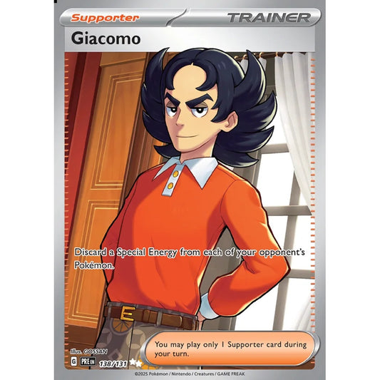 Giacomo Ultra Rare 138/131 Pokemon Card Game Prismatic Evolutions