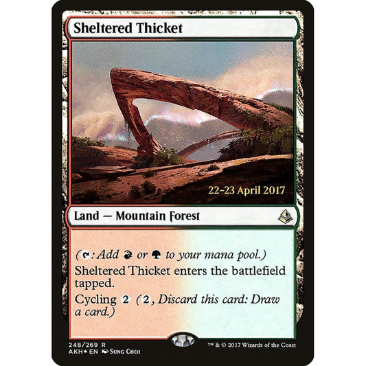 Sheltered Thicket rare 248s Magic the Gathering Amonkhet Promos