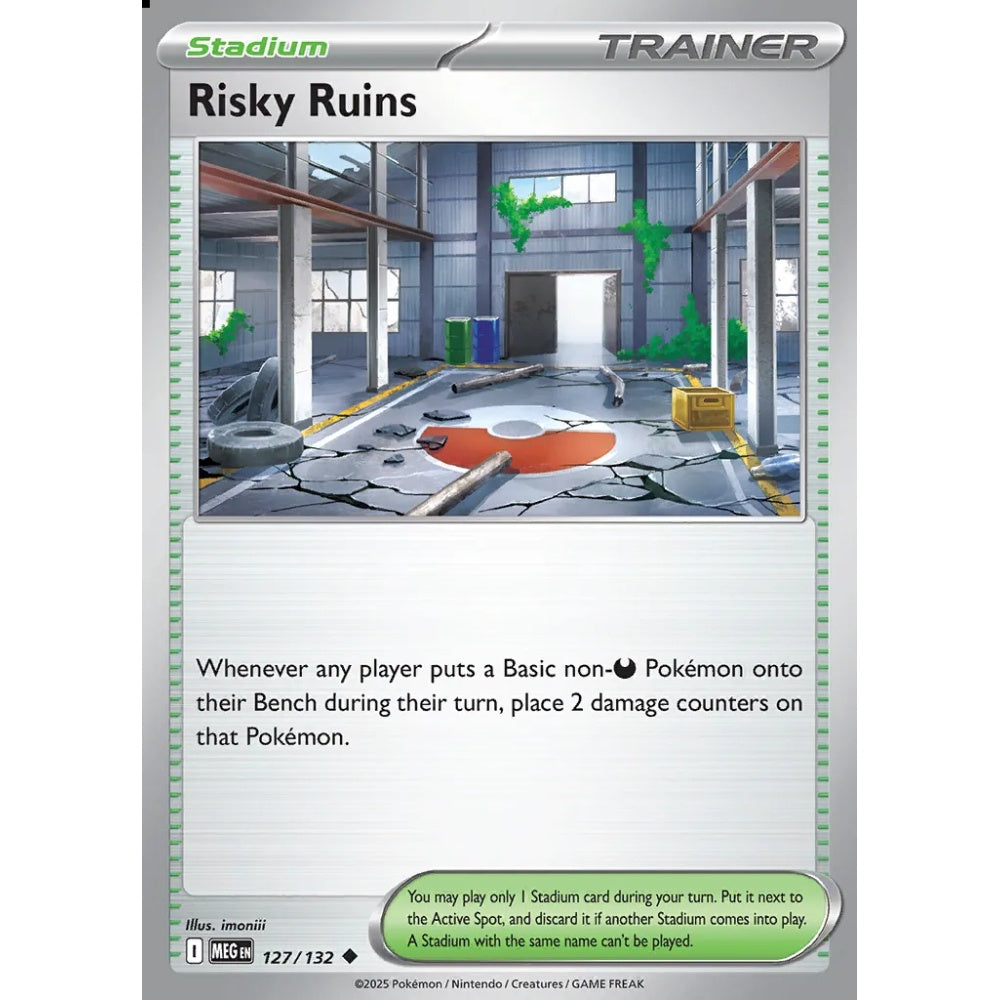 Risky Ruins Uncommon 127/132 Pokemon Card Game Mega Evolution