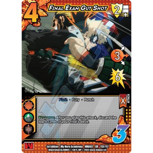 Final Exam Gut Shot, 113/117, XR, UniVersus, MHA02 Crimson Rampage