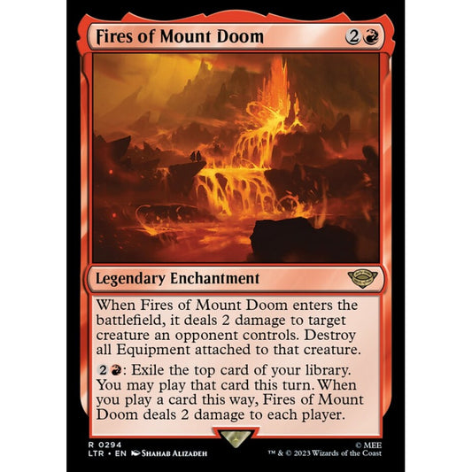 Fires of Mount Doom, rare, 294, Magic the Gathering, The Lord of the Rings: Tales of Middle-earth