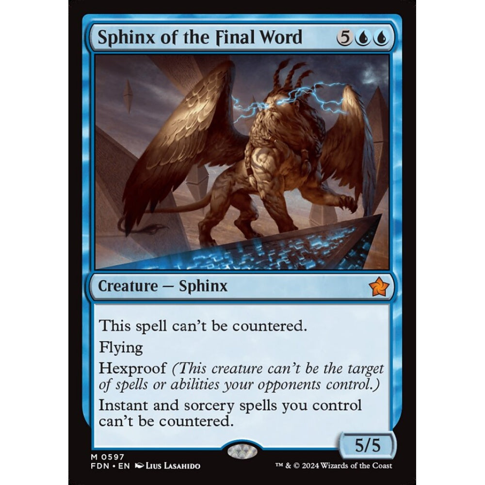 Sphinx of the Final Word, 597, mythic, Magic: The Gathering, Foundations