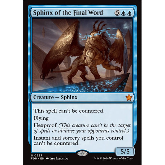 Sphinx of the Final Word, 597, mythic, Magic: The Gathering, Foundations