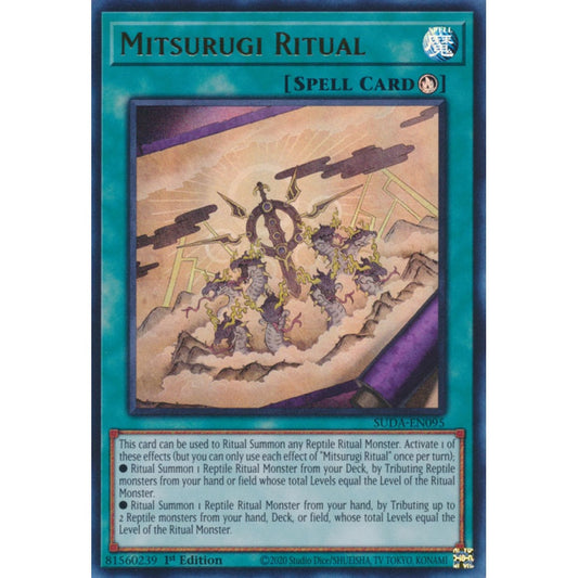 Mitsurugi Ritual SUDA-EN095 Ultra Ultra Rare Yu-Gi-Oh Supreme Darkness in Art