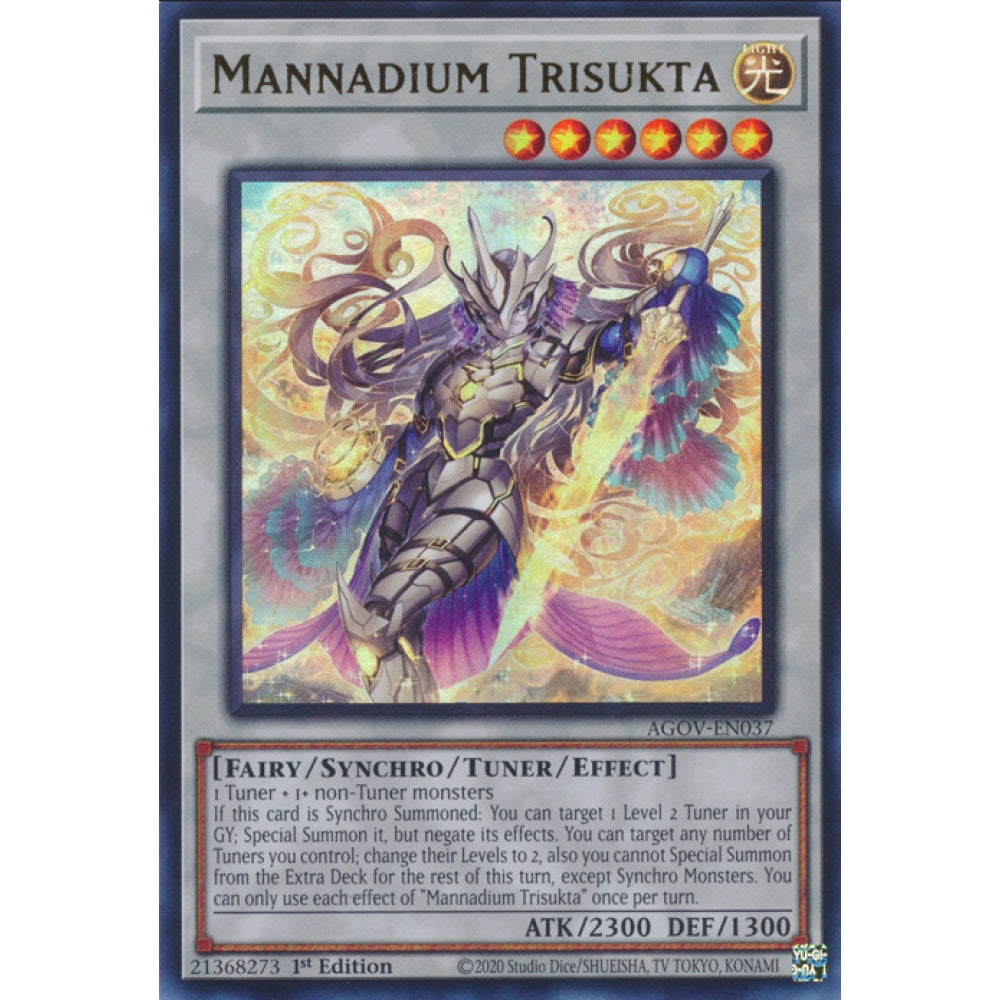 Mannadium Trisukta, AGOV-EN037, Ultra Rare, Yu-Gi-Oh!, Age of Overlord