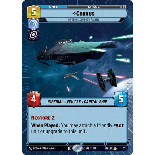 Corvus, R, JTL 772) Hyperspace Foil, Star Wars Unlimited