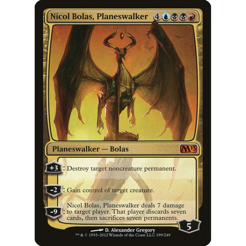 Nicol Bolas, Planeswalker mythic 199 Magic the Gathering Magic 2013