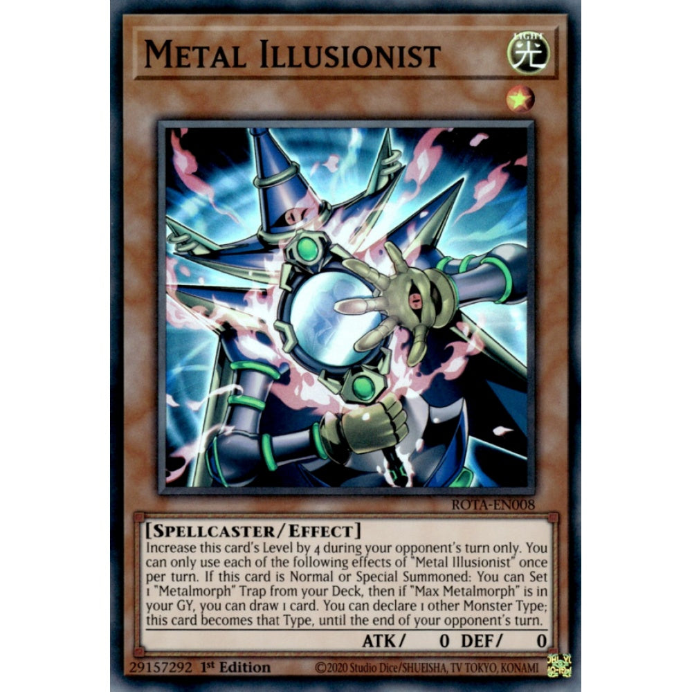 Metal Illusionist ROTA-EN008 Super Super Rare Yu-Gi-Oh Rage of the Abyss in Art