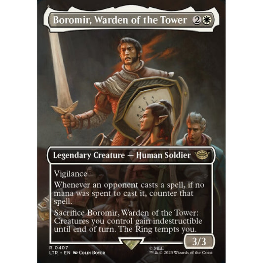Boromir, Warden of the Tower, rare, 407, Magic the Gathering, The Lord of the Rings: Tales of Middle-earth