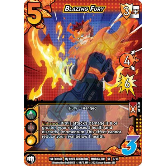 Blazing Fury, 3/18, SE, UniVersus, MHA03 Heroes Clash