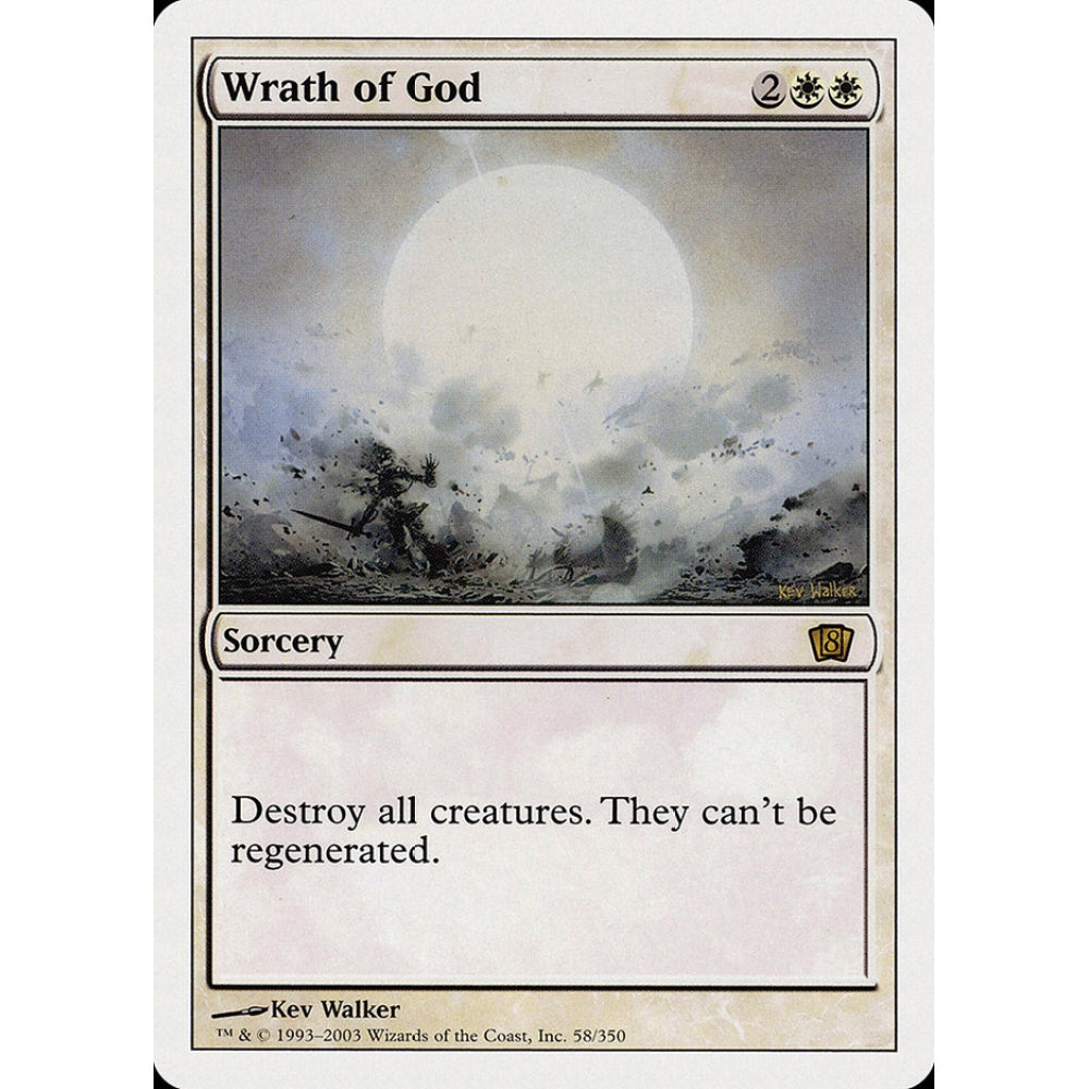 Wrath of God rare 58 Magic the Gathering Eighth Edition