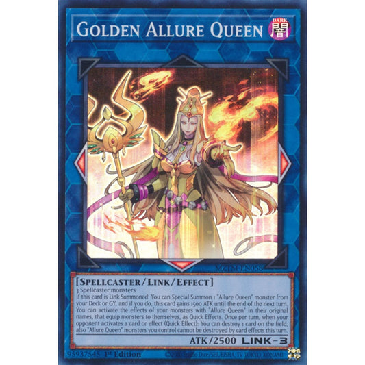 Golden Allure Queen MZTM-EN058 Super Super Rare Yu-Gi-Oh Maze of the Master in Art