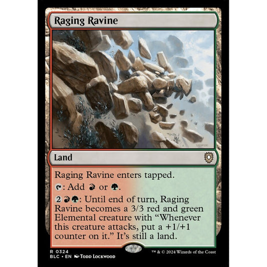 Raging Ravine, 324, rare, Magic: The Gathering, Bloomburrow