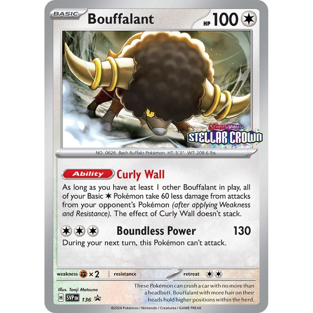 Bouffalant Promo 136 Pokemon Card Game Scarlet & Violet Promos