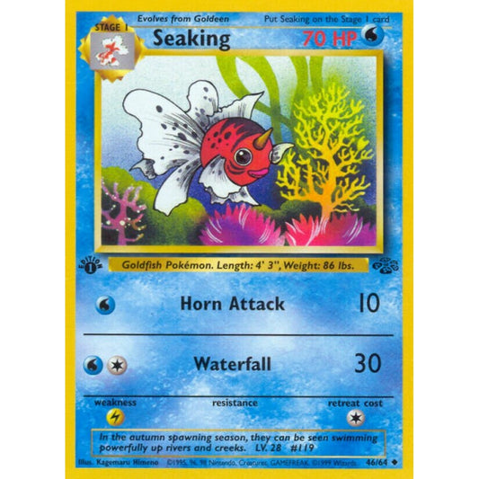 Seaking Uncommon 46/64 Pokemon Card Game Jungle