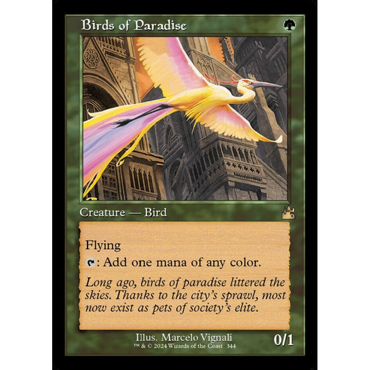 Birds of Paradise rare 344 Magic the Gathering Ravnica Remastered