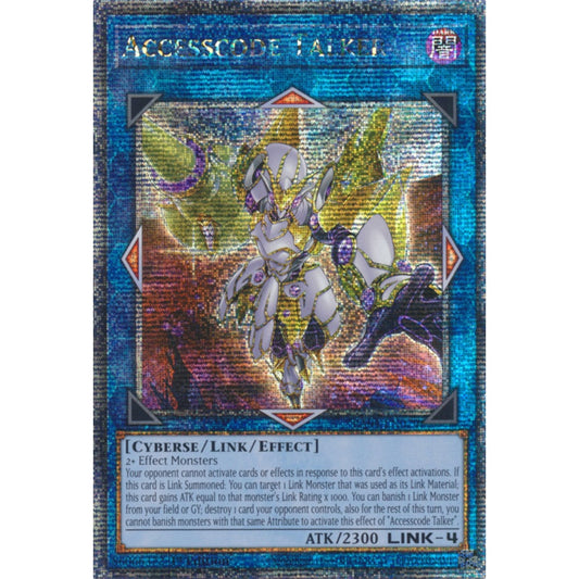 Accesscode Talker RA04-EN079 QCR Quarter Century Secret Rare Yu-Gi-Oh Quarter Century Stampede in New Art Art