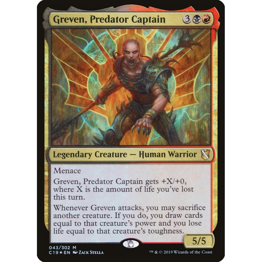 Greven, Predator Captain mythic 43 Magic the Gathering Commander 2019