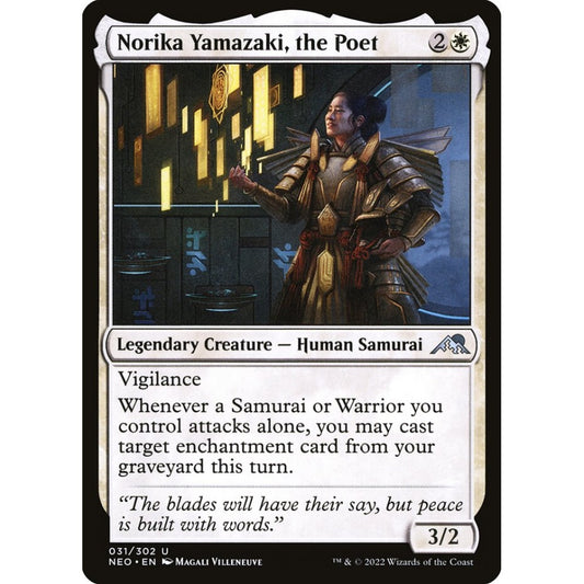 Norika Yamazaki, the Poet uncommon 31 Magic the Gathering Kamigawa: Neon Dynasty