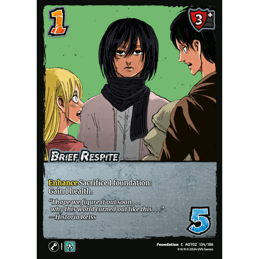 Brief Respite, 134/186, AOT02, Universus, Attack on Titan: Origins of Power, Foundation, C