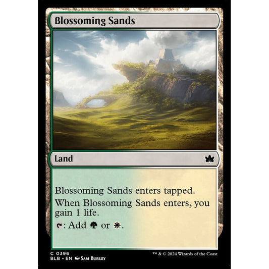 Blossoming Sands, 396, common, Magic: The Gathering, Bloomburrow