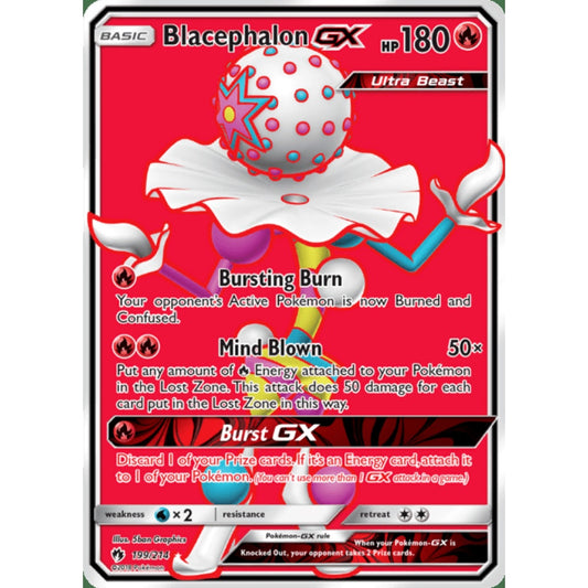 Blacephalon-GX Full Art 199/214 Pokemon Card Game Lost Thunder