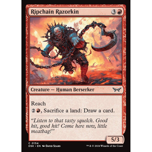 Ripchain Razorkin, 154, common, Magic: The Gathering, Duskmourn: House of Horror
