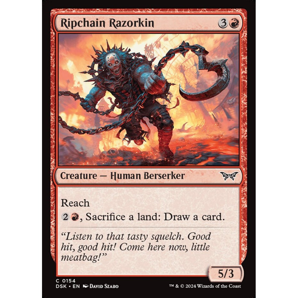 Ripchain Razorkin, 154, common, Magic: The Gathering, Duskmourn: House of Horror