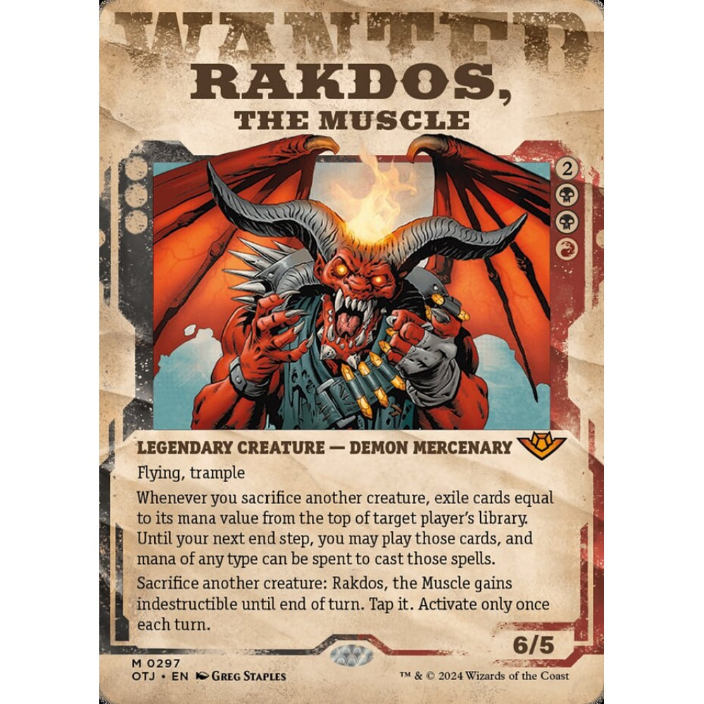 Rakdos, the Muscle, 297, mythic, Magic: The Gathering, Outlaws of Thunder Junction