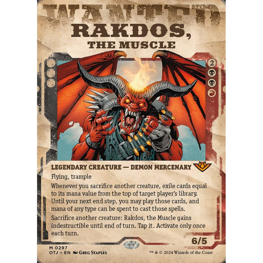 Rakdos, the Muscle, 297, mythic, Magic: The Gathering, Outlaws of Thunder Junction
