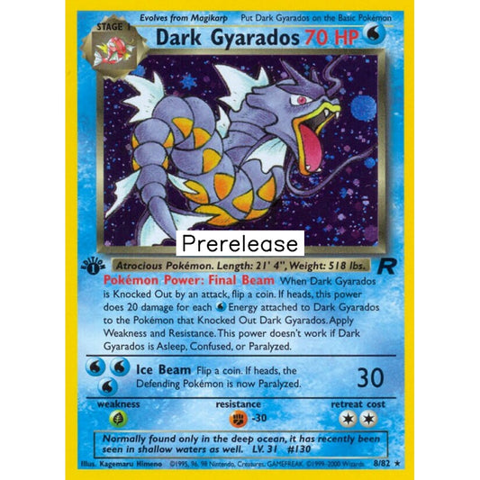 Dark Gyarados Rare Holo 8/82 Pokemon Card Game Team Rocket