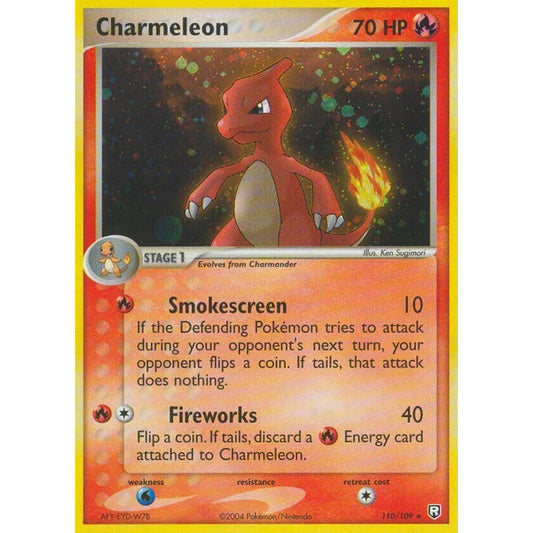 Charmeleon Rare Secret 110/109 Pokemon Card Game EX Team Rocket Returns