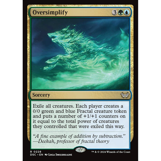 Oversimplify, 228, rare, Magic: The Gathering, Duskmourn: House of Horror