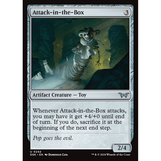 Attack-in-the-Box, 242, uncommon, Magic: The Gathering, Duskmourn: House of Horror