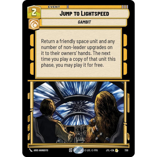 Jump to Lightspeed, R, JTL 730) Foil, Star Wars Unlimited