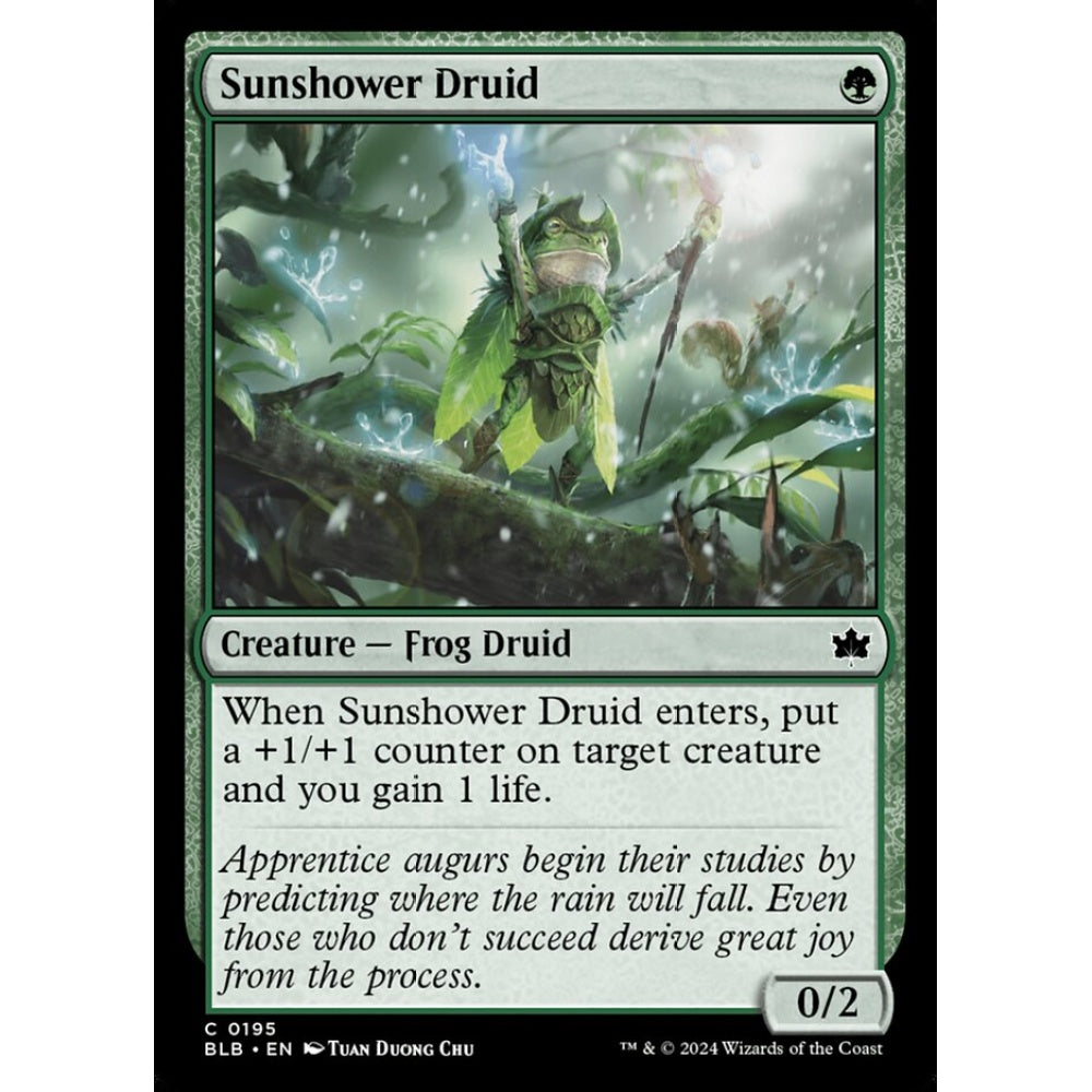 Sunshower Druid, 195, common, Magic: The Gathering, Bloomburrow