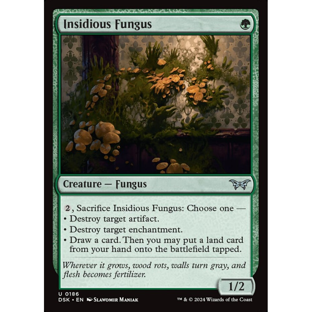 Insidious Fungus, 186, uncommon, Magic: The Gathering, Duskmourn: House of Horror