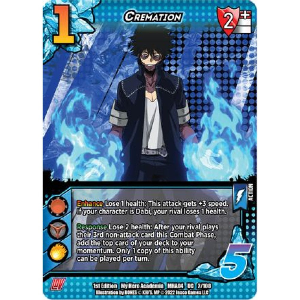 Cremation, 002/108, UC, UniVersus, MHA04 League of Villains
